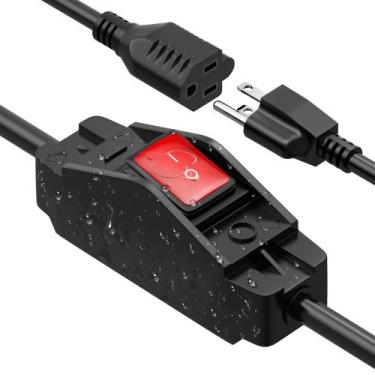 Imagem de Cabo de extensão externo Joinfworld 2 pés com interruptor 15A 125V