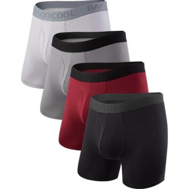 Imagem de Cuecas boxer masculinas BAMBOO COOL Soft, pacote com 4 (XXL)
