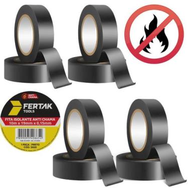Imagem de Fita Isolante Anti Chamas 10M X 19Mm Kit 04 Un - Fertak