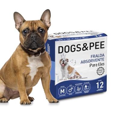 Imagem de DOG’S CARE Dogs&Pee Fralda Descartável Para Cães Machos - Fralda Absorvente Para Cachorros Idosos e Filhotes - Tamanho M - Cintura 33 a 53cm - 12 Unidades