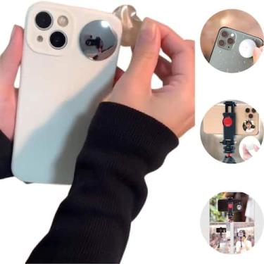 Imagem de Mini Espelho Selfie Para Celular Smartphone Camera Traseira Vlog Melho