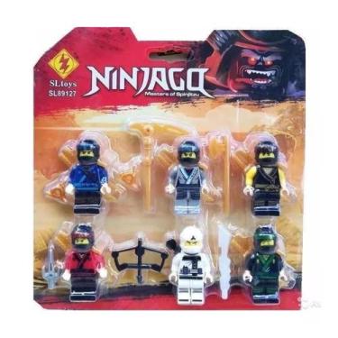 Imagem de Conjunto de brinquedos Ninja Go Figures x6 com acessórios - Lightbek O