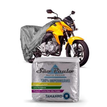 Imagem de 04 Capas Cobrir Moto Impermeável Proteção Uv M Mega Desconto