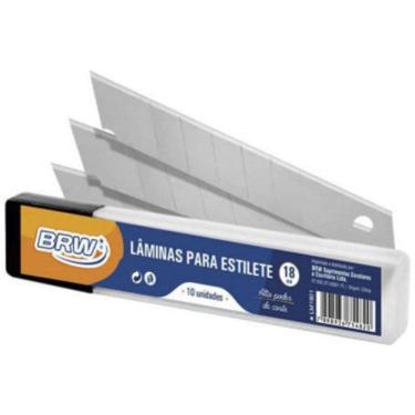 Imagem de Lâmina Para Estilete Largo Com 10 Unidade Lm1801 Brw