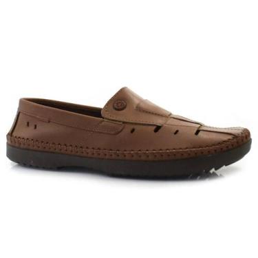 Imagem de Sapatilha de Couro Masculina Free Way Logan, Marrom, 39