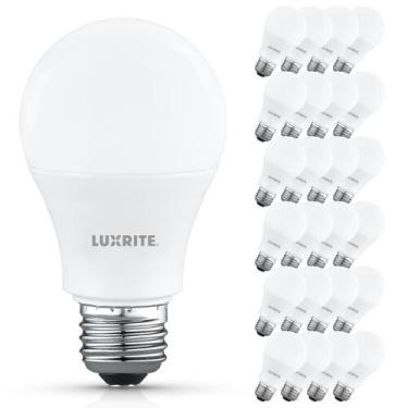 Imagem de Lâmpada LED LUXRITE A19 8W (equivalente a 60W) 3000K E26, pacote com 2