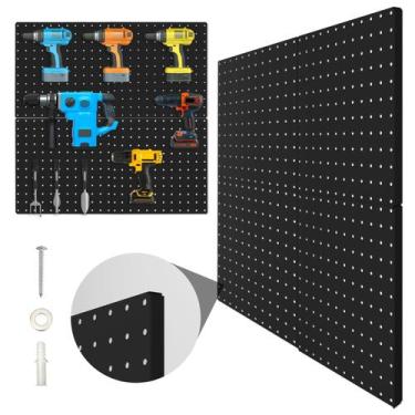 Imagem de Peg Board Hogurity Metal Pegboard Panels pretos, pacote com 4
