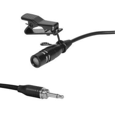 Imagem de Microfone lapela c/fio p/ body pack,Uni,6 mm,1 m,rosca externa - Aj So