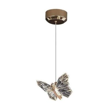 Imagem de Luminária Pendente Led Borboleta Gold Bivolt Moderno - 6010 - AAATOP, 