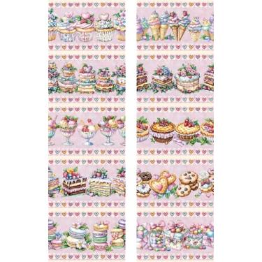 Imagem de Tecido Tricoline Digital 100% algodão - Barrado 55x75 cm cada - Delici