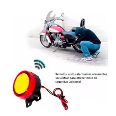 Imagem de Sistema de Alarme para Motocicleta, Controle Remoto Duplo, Sensor Anti-roubo com Sirene