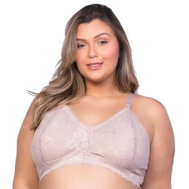 Imagem de Sutia  Amamentação Plus Size Forrado S/ Bojo Rendado - Dados e Dadinho
