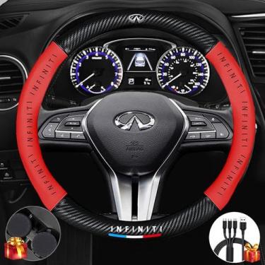 Imagem de Tampa de volante Napaa Leather & Carbon Fiber Infiniti - Marca Própria