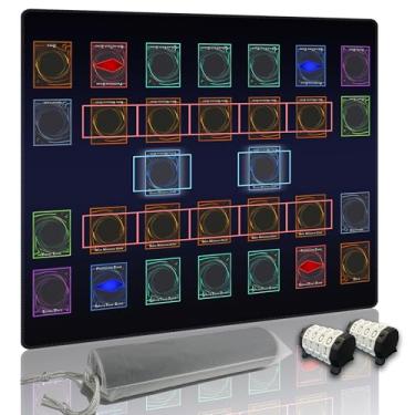 Imagem de Stitched for Yugioh Playmat, 2-Player, Master Rule Duel Field Zones, Large Card Game Mat, Original Art Designs & Accessories (Basic4)