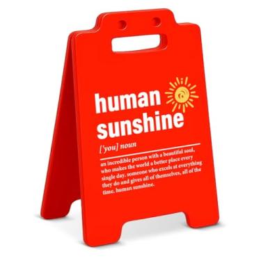 Imagem de Placa decorativa de mesa com definição de luz do sol humana, presentes de apreciação inspiradora para colega de trabalho, chefe, mentor, professor, enfermeira