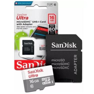 Imagem de Cartão Micro Sd 16GB Ultra Classe 10 MicroSDXC UHS-I 100mb/S
