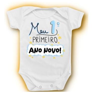Imagem de Body Para Bebê Primeiro 1 Ano Novo Rosa Azul Menina Menina - Borizinho