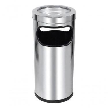 Imagem de Cinzeiro Lixeira Para Condomínio E Empresa - Aço Inox - 2 Un