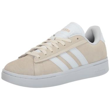 Imagem de adidas Tênis feminino Grand Court Alpha, Branco maravilha/branco/bege mágico, 6.5