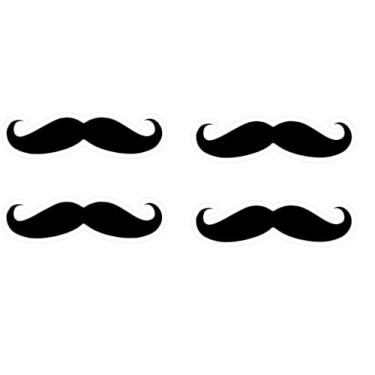 Imagem de Pacote de adesivos de 10 a 7 cm - 3 - 3 - Adesivos de capacete de bigode H167 - Adesivo gráfico decalque