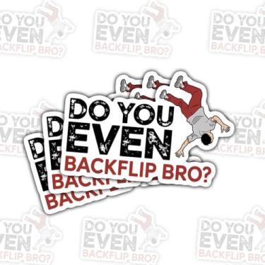 Imagem de 3 adesivos Do You Even Backflip Bro Parkour, decalques de vinil divertidos para esportes radicais para laptop, caderno, diário, garrafa de água, carro, presente para adolescentes, estudantes, atletas