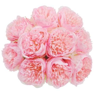 Imagem de Flor de seda de peônia artificial U'Artlines Home Wedding Decor