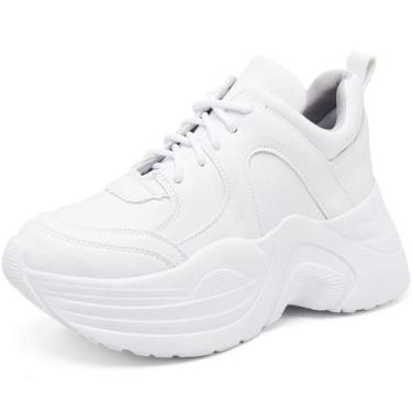 Imagem de Tênis Sneaker Chunky Casual Basico Pires Shoes com Cadarço Sola Borrac