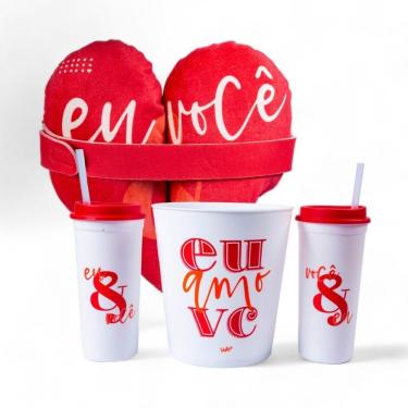 Imagem de Kit Romântico: Almofada Aconchegante E Conjunto Gourmet De Pipoca Para O Dia Dos Namorados