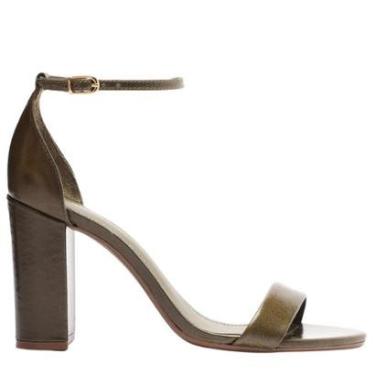 Imagem de Sandália Feminina Couro Salto Bloco Alto Isabelli Arezzo-Feminino