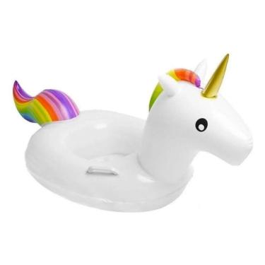 Imagem de Boia Unicórnio Bote Para Piscina +  Pezinho Infantil