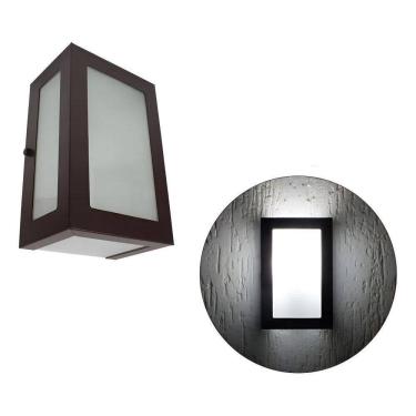 Imagem de Arandela Externa 5 Vidros Alumínio Muro Parede E27 Cor Marro