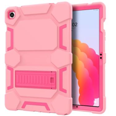 Imagem de CCMAO Capa para Samsung Galaxy Tab A9+ modelo 2023 de 10,9 polegadas (SM-X210/X216/X218), capa protetora híbrida resistente à prova de choque de três camadas para crianças, meninos e meninas, ouro