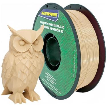 Imagem de Filamento de Impressora 3D PLA Madeira 1.75mm 1KG Cor Brilhante Textura Macia Masterprint Filamento 3D
