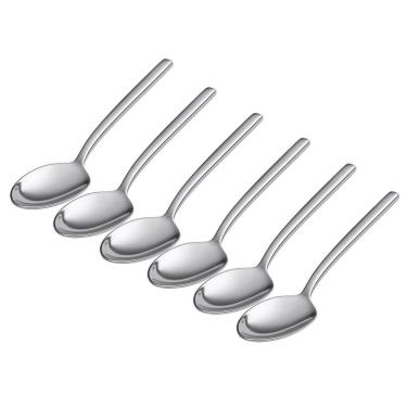 Imagem de Kit 6 Colheres Aço Inox Mesa Sopa Talher Buffet Restaurante