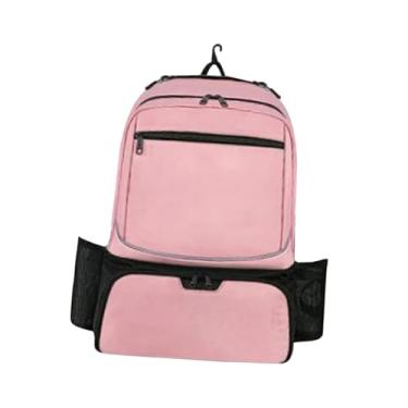 Imagem de simhoa Bolsa de tênis, mochila para academia, raquetes, comporta 2 raquetes, com bolso isolado e compartimento para sapatos para atividades ao ar livre, Rosa