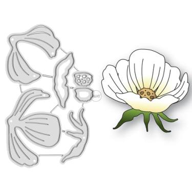 Imagem de DzIxY Pétalas de retalho, flores, matrizes de corte de metal para fazer cartões, conjunto de recortes de papel, estêncil, suprimentos, modelos de máquina