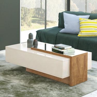 Imagem de Mesa De Centro Milão - Mdp Espelho Opcional Off White - Lukaliam Móveis Off White