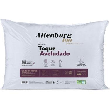 Imagem de Travesseiro Toque Aveludado Suporte Médio 48x68cm Altenburg Branco