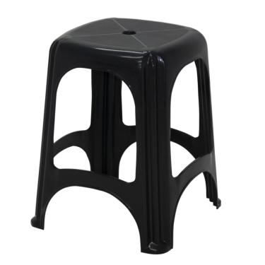 Imagem de Kit 2 Banqueta Tramontina Niteroi em Polipropileno Preto