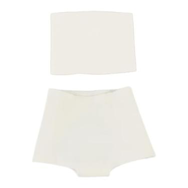 Imagem de simhoa Roupas femininas em escala 1/6, fantasias estilosas, acessórios para vestir, presente ideal, coleção de roupas, bonecos de ação, roupas de boneca, Branco