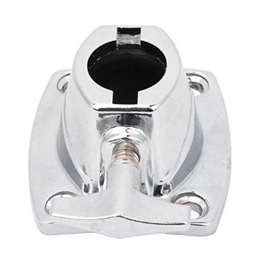 Imagem de SPYMINNPOO Peças de Instrumento de Percussão, Kit de Tambor de Liga de Zinco, Suporte de Placa Base, Braçadeira de Suporte de Prato, Material, Tambor Com Segurança (Prata)