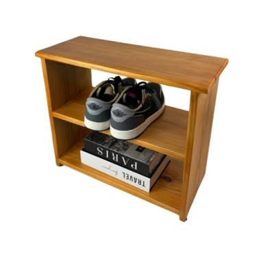 Imagem de Sapateira Hall de Entrada, Sapateira Organizadora Banco Madeira Hall Entrada Decoração Rack, 54×44×23cm