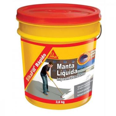Imagem de Manta Liquida Sikafill Rapido Branco 3,6Kg Galao Galao 428201, Branco