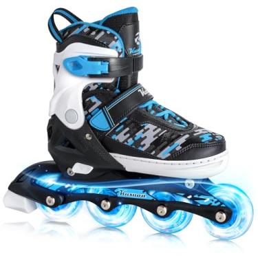 Imagem de Patins infantis em linha para meninos meninas 5-8 6-12 8-12 patines para Niños Niñas