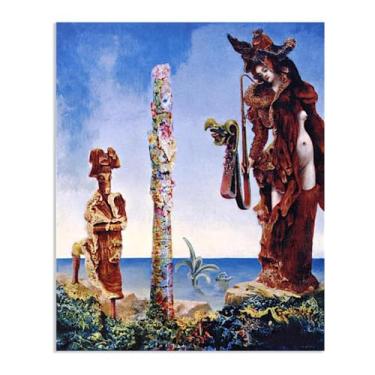 Imagem de Zeichn8u Pôster Max Ernst Napoleão no deserto Reproduções de pinturas famosas Surrealismo Tela de parede Max Ernst Decoração de parede para presentes de sala de estar 80 x 60 cm (32 x 24 polegadas