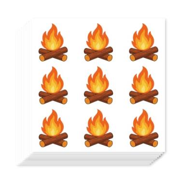 Imagem de AHANDMAKER 180 peças adesivos autoadesivos de planejador de fogueira, adesivos de fogueira à prova d'água, decalques de papel decorativos para agenda, calendário, scrapbook, artesanato, artes