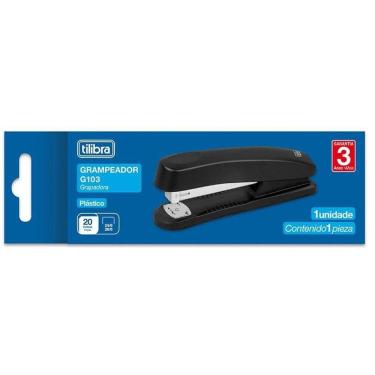 Imagem de Grampeador G103 De Mesa 20 Folhas Preto - Tilibra