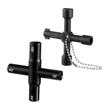 Imagem de Gralara Jogo de Chaves para de Parede com 4 Vias, Ferramenta de Fechamento, Chave Inglesa Compacta para Medidor de Energia Elétrica, Cozinha e