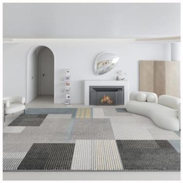 Imagem de SPXMQSS Tapetes de sala de estar, tapete grosso para sala de estar, grande, macio, antiderrapante, resistente ao desgaste, para quarto, sala de estar, sala de jantar, escritório, escritório, cinza