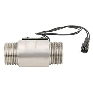 Imagem de LiebeWH Interruptor de Fluxo de água, Sensor de Aço Inoxidável G3/4, Interruptor de Aço Inoxidável 304, de óleo de água Tipo Pistão de Rosca Macho Duplo de 304, Alta Precisão, Fácil
